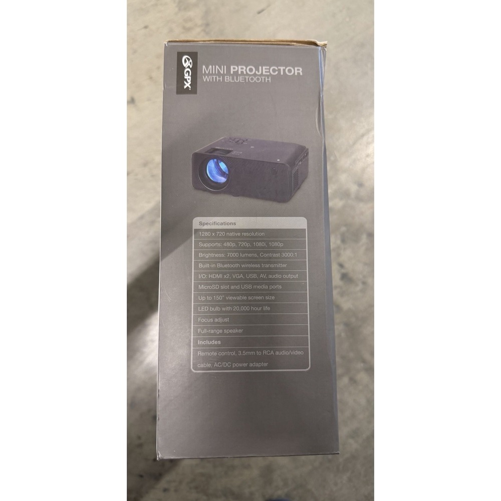 GPX Mini Portable Projector With Bluetooth, New - Picture 3 of 5